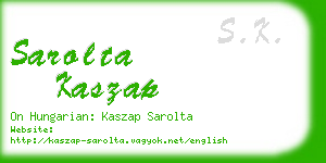 sarolta kaszap business card